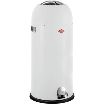 Wesco kickmaster maxi prullenbak pedaalemmer 40 liter metaal - mat wit vuilnisbak - made in germany Wesco kickmaster maxi prullenbak pedaalemmer 40 liter metaal - mat wit vuilnisbak - made in germany