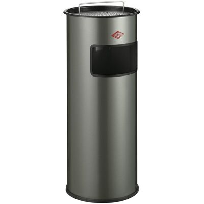 Wesco staande asbak met zeef zonder inzet 50 liter metaal - nieuwzilver afvalbak met asbak staand - made in germany Wesco staande asbak met zeef zonder inzet 50 liter metaal - nieuwzilver afvalbak met asbak staand - made in germany