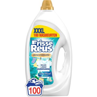 Frisse Reus gel lotus - vloeibaar wasmiddel - witte was - frisse geurbeleving - 100 wasbeurten - grootverpakking Frisse Reus gel lotus - vloeibaar wasmiddel - witte was - frisse geurbeleving - 100 wasbeurten - grootverpakking