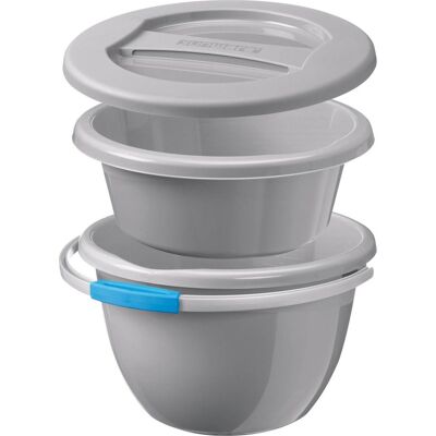 Sunware water-line emmer - schoonmaak set groot - 9l&14l - grijs Sunware water-line emmer - schoonmaak set groot - 9l&14l - grijs