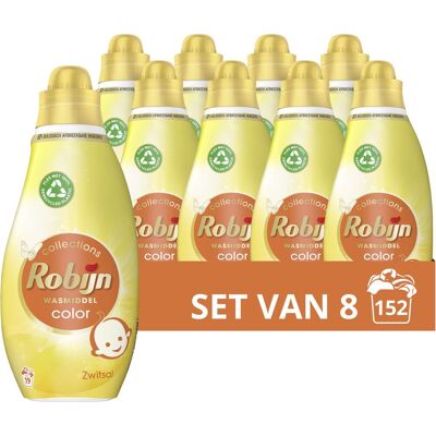 Robijn klein & krachtig collections color zwitsal vloeibaar wasmiddel - 8 x 19 wasbeurten - voordeelverpakking Robijn klein & krachtig collections color zwitsal vloeibaar wasmiddel - 8 x 19 wasbeurten - voordeelverpakking