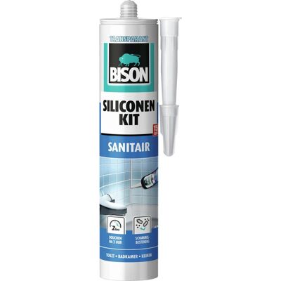 Bison siliconenkit transparant koker 300 ml - waterbestendige kit, sanitaire afdichting, ongevoelig voor schimmel, kleurvast, blijvend elastisch, makkelijk verwerkbaar Bison siliconenkit transparant koker 300 ml - waterbestendige kit, sanitaire afdichting, ongevoelig voor schimmel, kleurvast, blijvend elastisch, makkelijk verwerkbaar