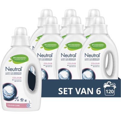 Neutral vloeibaar wasmiddel - kleur - parfumvrij - 6 flessen - 120 wasbeurten - voordeelverpakking Neutral vloeibaar wasmiddel - kleur - parfumvrij - 6 flessen - 120 wasbeurten - voordeelverpakking