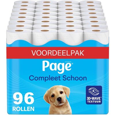 Page ® toiletpapier - compleet schoon wc papier - 96 rollen - voordeelverpakking Page ® toiletpapier - compleet schoon wc papier - 96 rollen - voordeelverpakking
