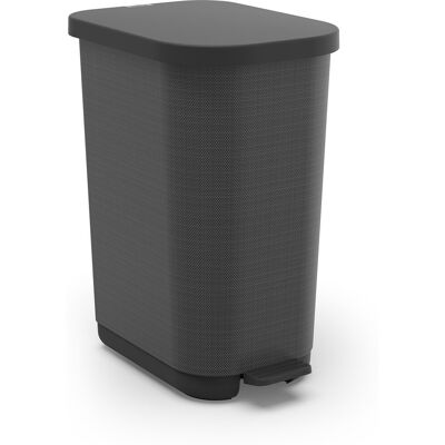 Rotho orbe pedaalemmer - prullenbak 35l - bpa vrij - carbon grafix Rotho orbe pedaalemmer - prullenbak 35l - bpa vrij - carbon grafix