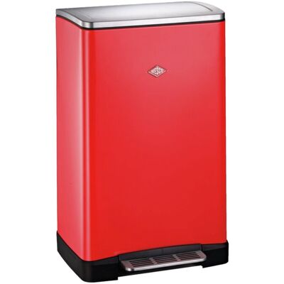 Wesco big double boy afvalscheider 36 liter duo pedaalemmer (2x18 liter) metaal - rood prullenbak Wesco big double boy afvalscheider 36 liter duo pedaalemmer (2x18 liter) metaal - rood prullenbak