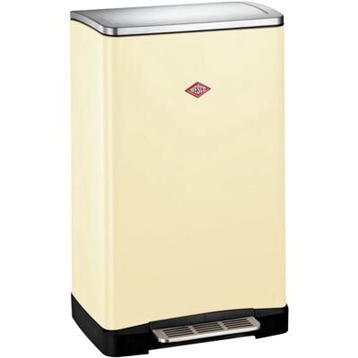 Wesco big double boy afvalscheider 36 liter duo pedaalemmer (2x18 liter) metaal - amandel prullenbak Wesco big double boy afvalscheider 36 liter duo pedaalemmer (2x18 liter) metaal - amandel prullenbak