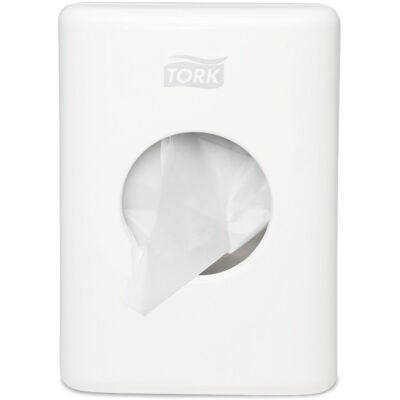 Tork 566000 dispenser damesverbandzakjes wit 36x140x100mm per stuk sanitary towel bag dispenser (566000) Tork 566000 dispenser damesverbandzakjes wit 36x140x100mm per stuk sanitary towel bag dispenser (566000)