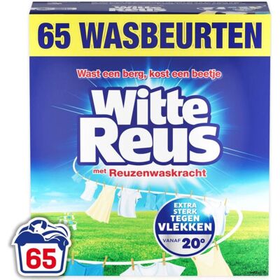 Witte Reus waspoeder - wasmiddel - witte was - 60 wasbeurten - grootverpakking Witte Reus waspoeder - wasmiddel - witte was - 60 wasbeurten - grootverpakking