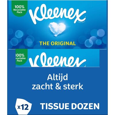Kleenex zakdoekjes - the original - 12 x 72 stuks - 864 tissues - heerlijk zacht en sterk - voordeelverpakking Kleenex zakdoekjes - the original - 12 x 72 stuks - 864 tissues - heerlijk zacht en sterk - voordeelverpakking