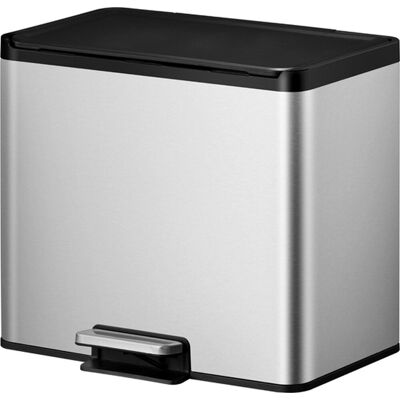 EKO Essential Recycling Step Bin - Afvalscheiding - Roestvrij staal EKO Essential Recycling Step Bin - Afvalscheiding - Roestvrij staal