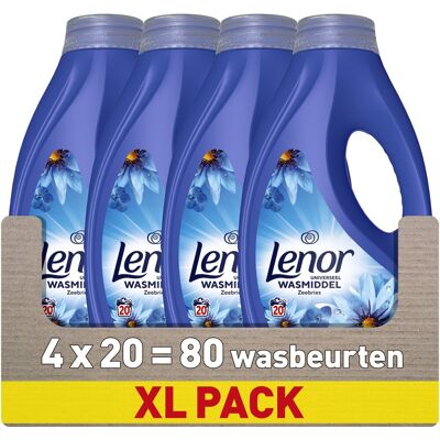 Lenor vloeibaar wasmiddel - zeebries - 4 x 20 wasbeurten Lenor vloeibaar wasmiddel - zeebries - 4 x 20 wasbeurten