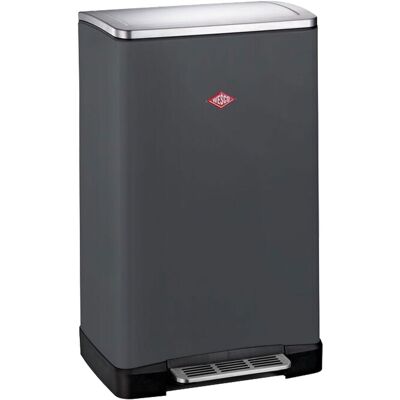 Wesco big double boy afvalscheider 36 liter duo pedaalemmer (2x18 liter) metaal - mat grafiet prullenbak Wesco big double boy afvalscheider 36 liter duo pedaalemmer (2x18 liter) metaal - mat grafiet prullenbak