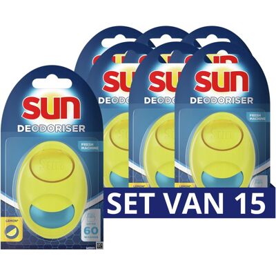 Sun -vaatwasmachine verfrisser - citroen - 15 stuks - voordeelverpakking Sun -vaatwasmachine verfrisser - citroen - 15 stuks - voordeelverpakking