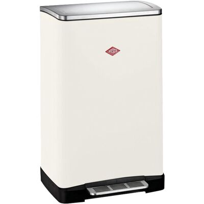 Wesco big double boy afvalscheider 36 liter duo pedaalemmer (2x18 liter) metaal - mat zand prullenbak Wesco big double boy afvalscheider 36 liter duo pedaalemmer (2x18 liter) metaal - mat zand prullenbak