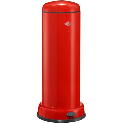 Wesco big baseboy prullenbak met soft close 30 liter metaal - rood pedaalemmer Wesco big baseboy prullenbak met soft close 30 liter metaal - rood pedaalemmer