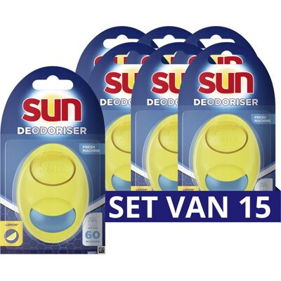 Sun -vaatwasmachine verfrisser - citroen - 15 stuks - voordeelverpakking Sun -vaatwasmachine verfrisser - citroen - 15 stuks - voordeelverpakking
