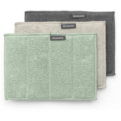 Brabantia sinkside microvezeldoekjes - set van 3 - 16 x 22 cm - soft beige/dark grey/jade green Brabantia sinkside microvezeldoekjes - set van 3 - 16 x 22 cm - soft beige/dark grey/jade green