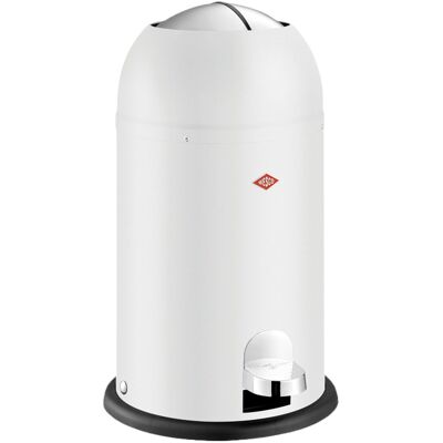 Wesco kickmaster junior prullenbak pedaalemmer 12 liter metaal - mat wit afvalemmer Wesco kickmaster junior prullenbak pedaalemmer 12 liter metaal - mat wit afvalemmer