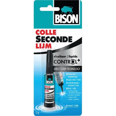 Bison secondelijm vloeibaar control 5g, sterke secondelijm, direct stop technologie, vaatwasser bestendig, water resistent, voor iedere reparatie in en om het huis Bison secondelijm vloeibaar control 5g, sterke secondelijm, direct stop technologie, vaatwasser bestendig, water resistent, voor iedere reparatie in en om het huis