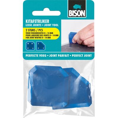 Bison kitafstrijker, perfect hulpmiddel voor gladde kitvoegen, eenvoudig in gebruik, geschikt voor allerlei kitten, meerdere vormen o.a. voor gootstenen, baden, grote kitranden Bison kitafstrijker, perfect hulpmiddel voor gladde kitvoegen, eenvoudig in gebruik, geschikt voor allerlei kitten, meerdere vormen o.a. voor gootstenen, baden, grote kitranden