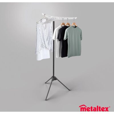 Metaltex - droogrek tri-hang - verstelbaar kledingrek - 150cm - multifunctioneel - inklapbaar - voor 33 kledinghangers Metaltex - droogrek tri-hang - verstelbaar kledingrek - 150cm - multifunctioneel - inklapbaar - voor 33 kledinghangers