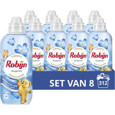 Robijn - wasverzachter - morgenfris - 8 flessen - 312 wasbeurten - voordeelverpakking Robijn - wasverzachter - morgenfris - 8 flessen - 312 wasbeurten - voordeelverpakking