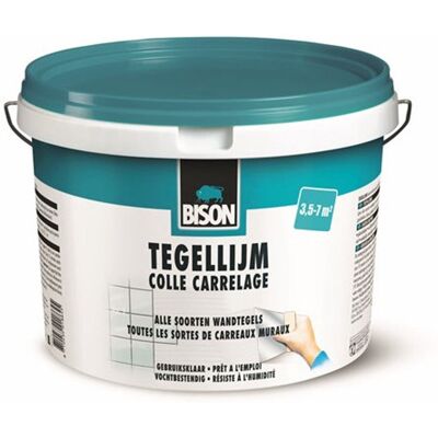 Bison tegellijm emmer 7 kg, voor alle soorten wandtegels, vochtbestendig, makkelijk verwerkbaar, oplosmiddelvrij, eenvoudig aan te brengen Bison tegellijm emmer 7 kg, voor alle soorten wandtegels, vochtbestendig, makkelijk verwerkbaar, oplosmiddelvrij, eenvoudig aan te brengen