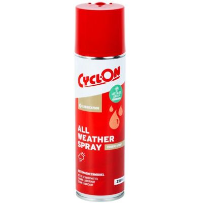 Cyclon All Weather Spray - Fiets Smeerolie 250ML Cyclon All Weather Spray - Fiets Smeerolie 250ML