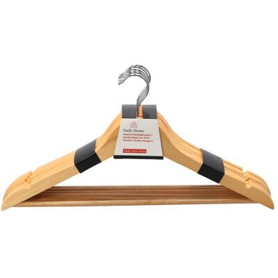 Daily Home houten kledinghangers 6 stuks Daily Home houten kledinghangers 6 stuks