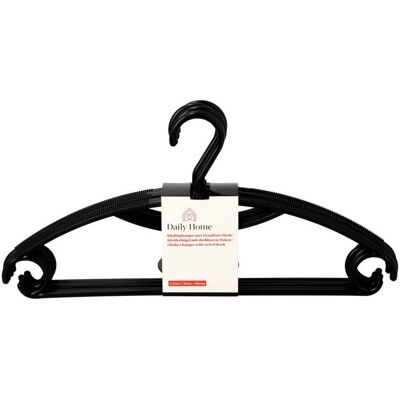 Daily Home plastic kledinghangers 5 stuks zwart Daily Home plastic kledinghangers 5 stuks zwart