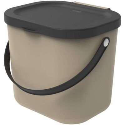 Rotho albula afvalscheiders - gft afvalbak - 6l - cappuccino Rotho albula afvalscheiders - gft afvalbak - 6l - cappuccino