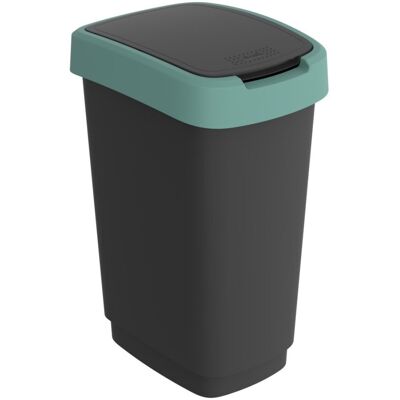Rotho twist afvalbak 25l mistletoe groen/antraciet Rotho twist afvalbak 25l mistletoe groen/antraciet