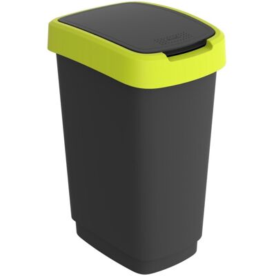 Rotho twist afvalbak 25l lime/antraciet Rotho twist afvalbak 25l lime/antraciet