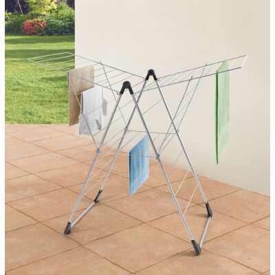 Metaltex Tomado- vento 25 droogrek 133x109x58 cm zilver 25m drooglengte Metaltex Tomado- vento 25 droogrek 133x109x58 cm zilver 25m drooglengte