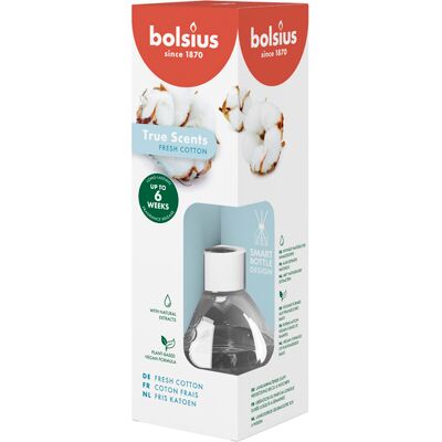 Bolsius geurverspreiders 60 ml true scents fresh cotton (6 stuks) Bolsius geurverspreiders 60 ml true scents fresh cotton (6 stuks)