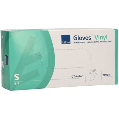 Abena poedervrije vinyl handschoenen maat small 100 stuks Abena poedervrije vinyl handschoenen maat small 100 stuks