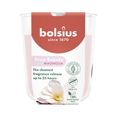 Bolsius geurglas true scents magnolia 80/73 3 stuks Bolsius geurglas true scents magnolia 80/73 3 stuks