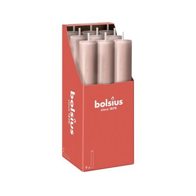 Ty Bolsius rustiek tafelkaars xl mis pink 9 stuks Ty Bolsius rustiek tafelkaars xl mis pink 9 stuks