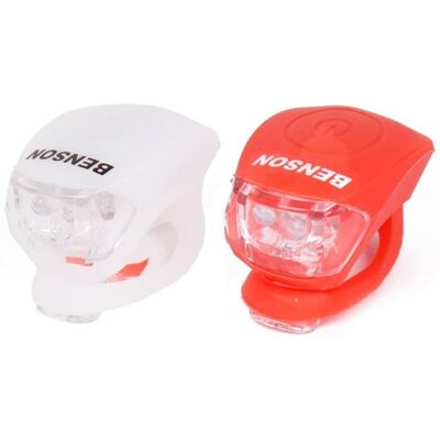 Enzo Benson led fietslampset 2 delig rood/wit - 5700337 Enzo Benson led fietslampset 2 delig rood/wit - 5700337