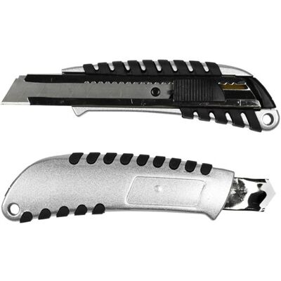Enzo Benson afbreekmes 18mm aluminium/zwart - 6410820 Enzo Benson afbreekmes 18mm aluminium/zwart - 6410820