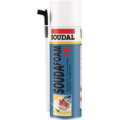 Soudal soudafoam 1 k pu schuim champagne 500 ml - 100392 Soudal soudafoam 1 k pu schuim champagne 500 ml - 100392