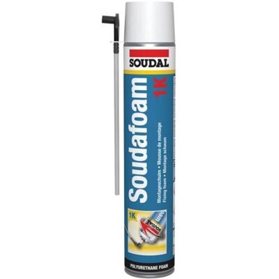 Soudal soudafoam 1 k pu schuim champagne 750 ml - 100393 Soudal soudafoam 1 k pu schuim champagne 750 ml - 100393