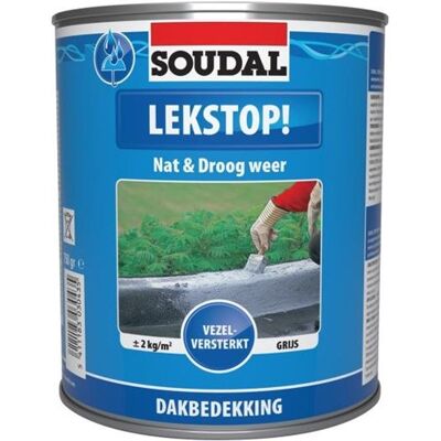 Soudal lekstop waterdichting grijs 750 g - 101507 Soudal lekstop waterdichting grijs 750 g - 101507