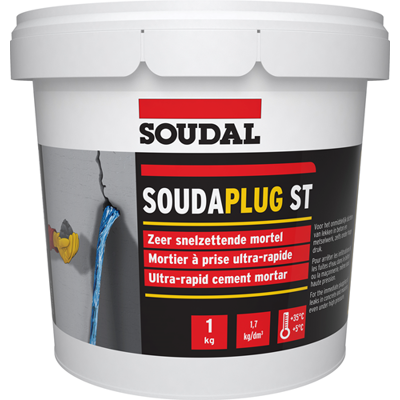 Soudal soudaplug st sneldrogende mortel 5kg Soudal soudaplug st sneldrogende mortel 5kg
