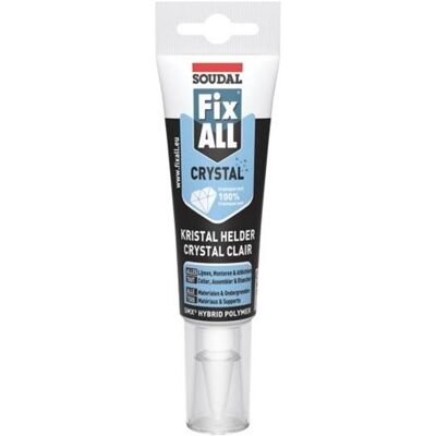 Soudal fix - all crystal lijm- en voegkit transparant 125 ml - 131093 Soudal fix - all crystal lijm- en voegkit transparant 125 ml - 131093