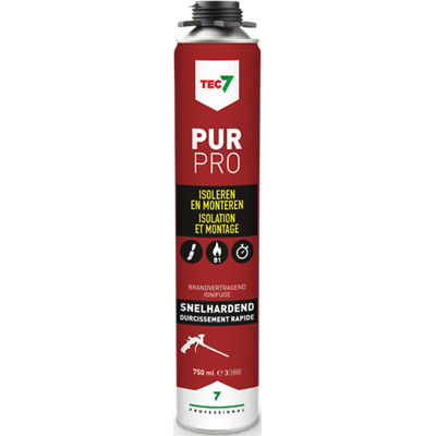 Tec7 pur pro hoog-kwalitatief pu-schuimen 750ml - 670005000 Tec7 pur pro hoog-kwalitatief pu-schuimen 750ml - 670005000