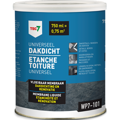 Tec7 wp7-101 universeel dakdicht blik 750ml - 602460000 Tec7 wp7-101 universeel dakdicht blik 750ml - 602460000