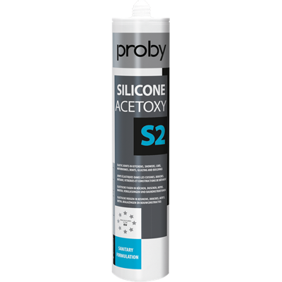 Enzo Proby silicone acetoxy s2 280 ml grijs (24 stuks) - 12002439 Enzo Proby silicone acetoxy s2 280 ml grijs (24 stuks) - 12002439
