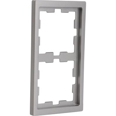 Merten system d afdekraam - inbouw - 2-voudig - rvs kleur - polycarbonaat met glanzende finish - horizontaal en verticaal monteerbaar - klem-/schroefbevestiging - 161 x 84 x 12 mm Merten system d afdekraam - inbouw - 2-voudig - rvs kleur - polycarbonaat met glanzende finish - horizontaal en verticaal monteerbaar - klem-/schroefbevestiging - 161 x 84 x 12 mm